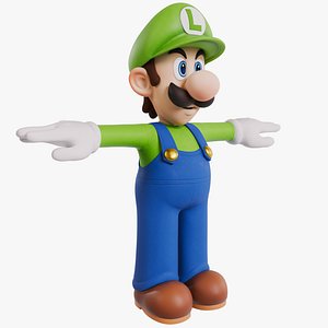 3D model Luigi Character Mario Rabbids Sparks of Hope 8K