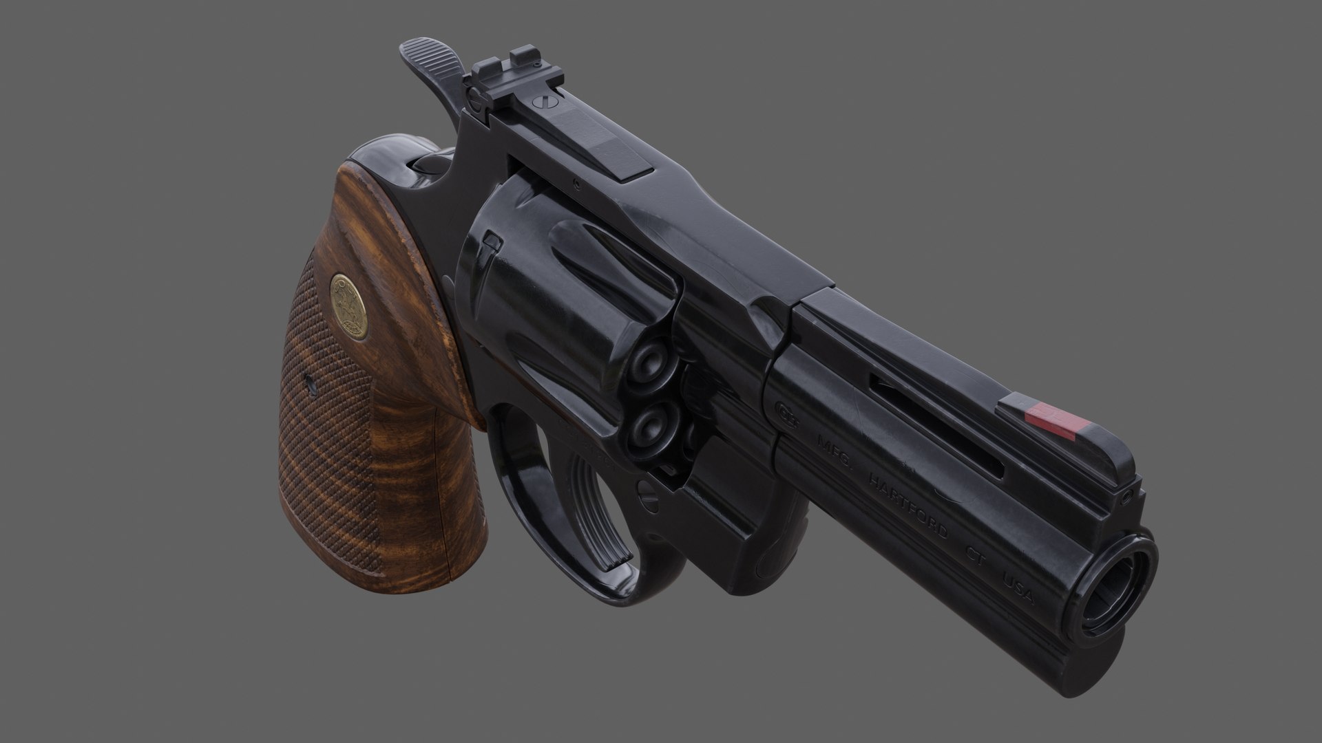 3D Colt python 357 3 inch black - TurboSquid 2035917