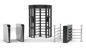 3D Turnstile Gate Collection