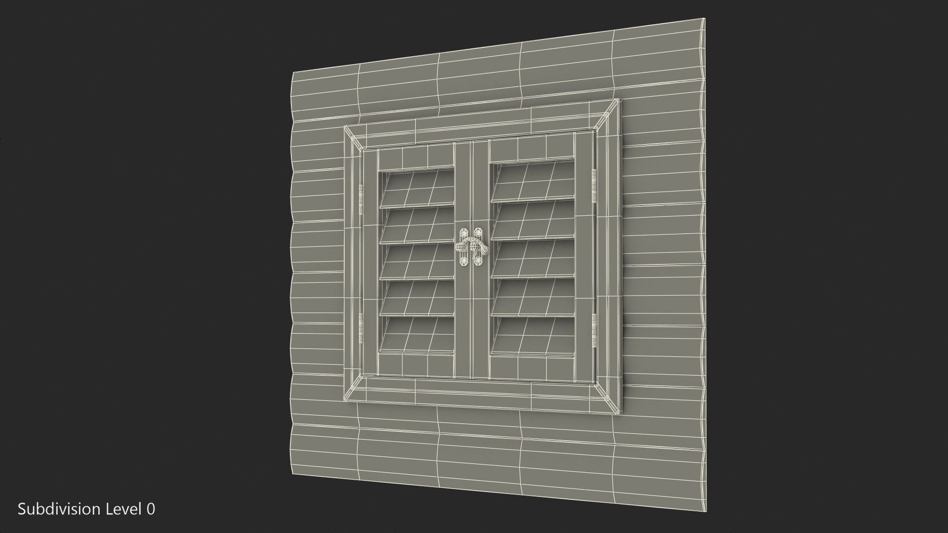 Wooden window frame 3D model - TurboSquid 1436158