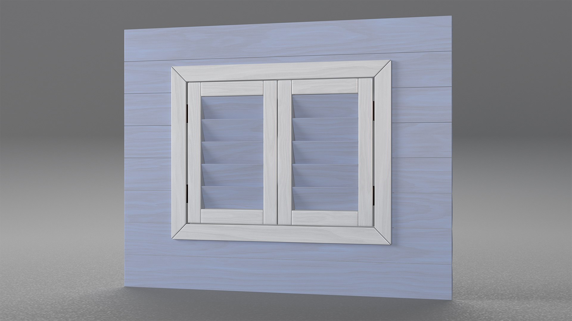 Wooden Window Frame 3D model preview