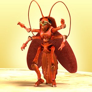 3d crytox beetle bugs model