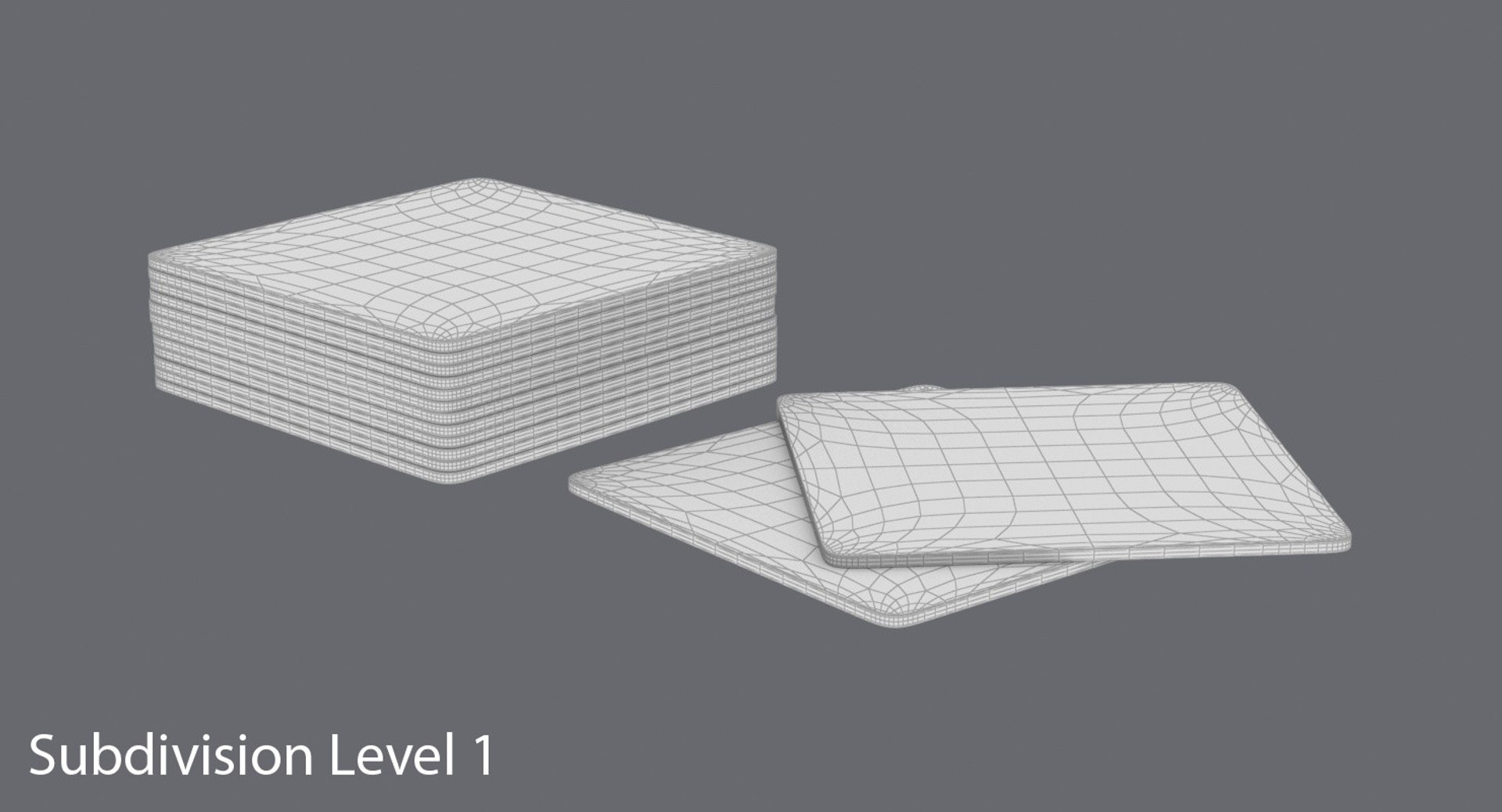 3D Cork-coasters---square-set Model - TurboSquid 1164408