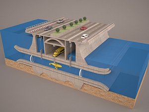 3D tunnel subway marmaray model