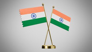 Table  Flag  of India 3D model
