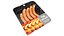 Pork sausages thin with packaging 01 3D model