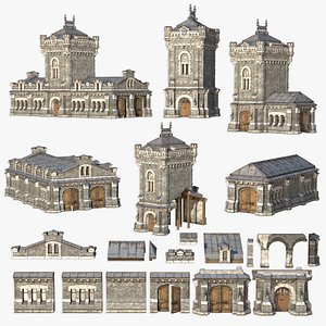 Old Medieval Castle Pack Low Poly