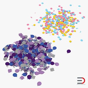Confetti 3D Models Collection