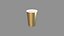 vaso de papel dorado