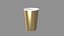 vaso de papel dorado