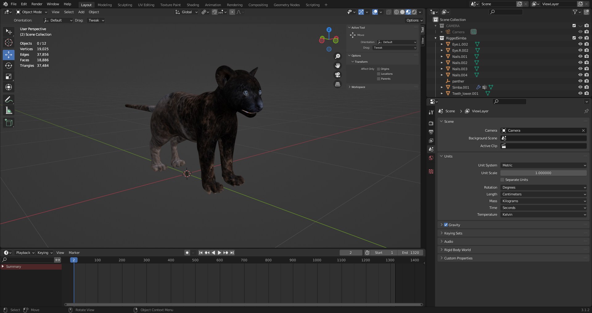 Fur Baby Black Panther Rigged And Animated In Unity Model - TurboSquid ...