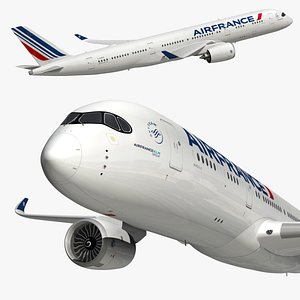 Airbus A350 Air France 3D
