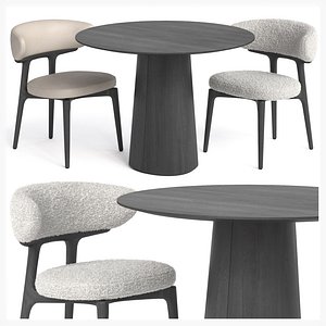 Baxter Clotilde chair and Ton table