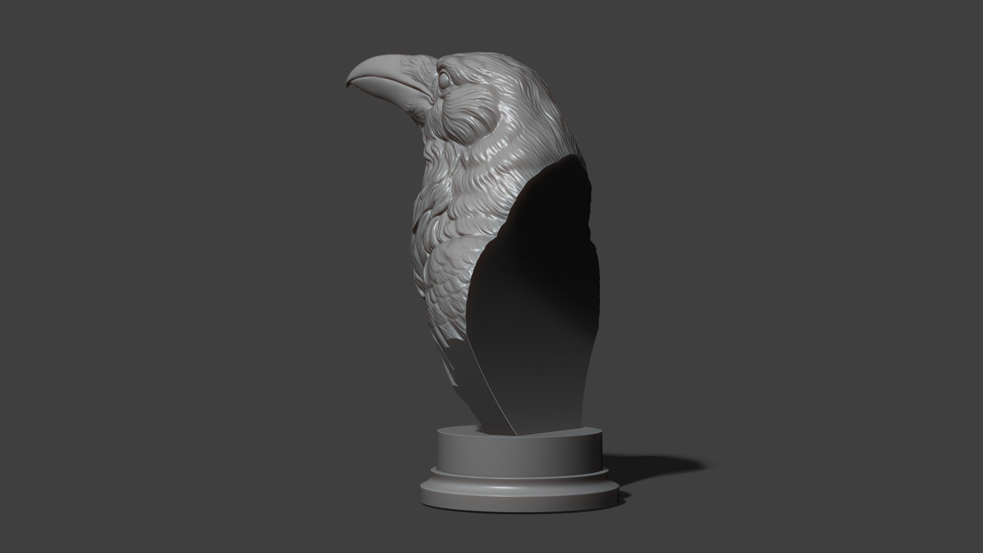 Raven head bust 3D model https://p.turbosquid.com/ts-thumb/Do/nweaQv/72/3/jpg/1704404355/1920x1080/fit_q87/d4a4b01eead6a4a45135665b13f37e545f44349d/3.jpg