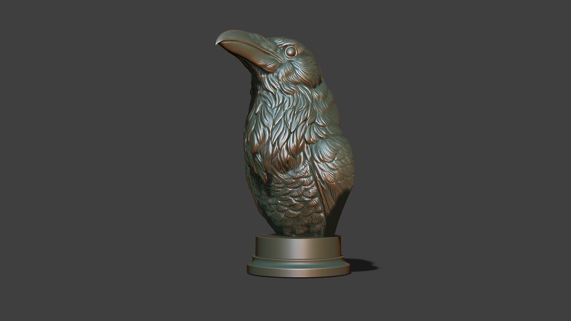 Raven head bust 3D model https://p.turbosquid.com/ts-thumb/Do/nweaQv/Cj/9/jpg/1704404366/1920x1080/fit_q87/689c1233e836f12fd57cf9d760a30e18ea306218/9.jpg