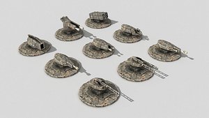 3d model turrets strategy games