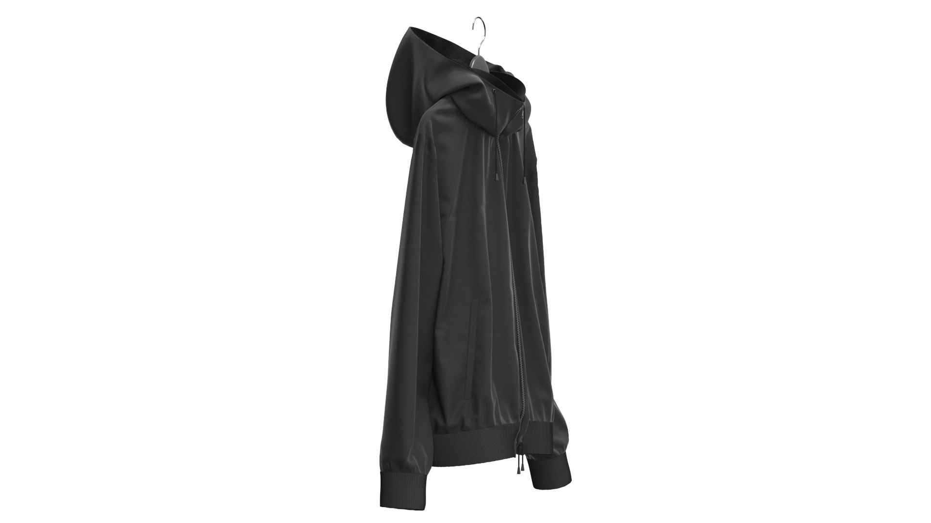 3D model realistic jacket black hanger - TurboSquid 1520788