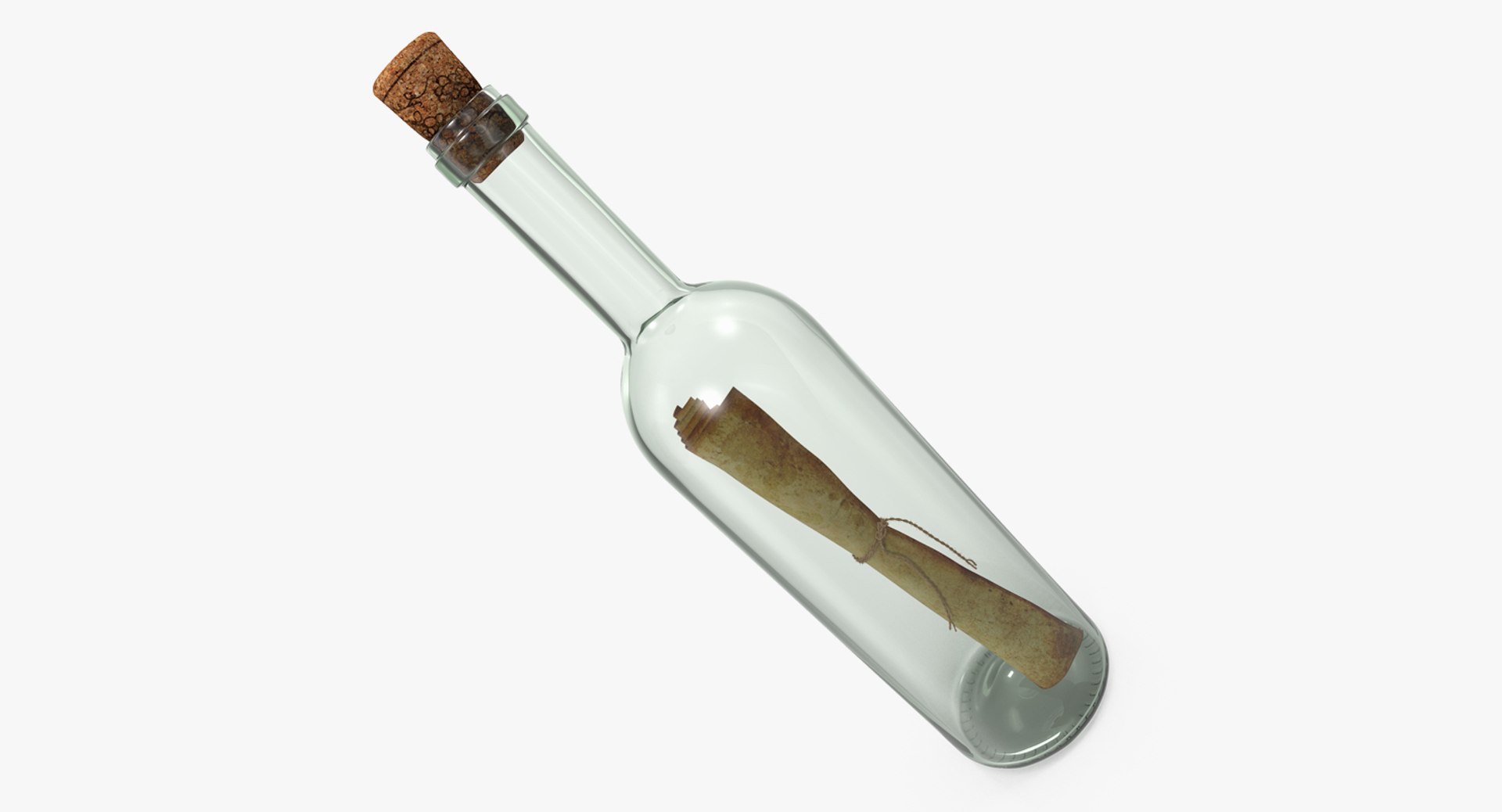 Message in a Bottle 3D model preview