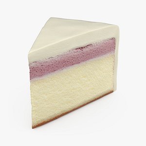 Vanilla Strawberry Cake 3D model