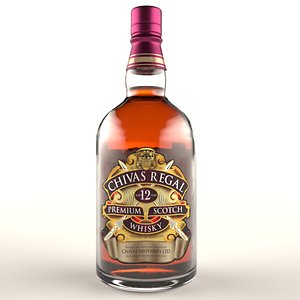 Chivas Premium Scotch Whisky Alcohol Bottle 3D model