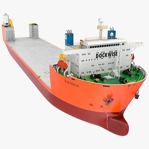 3D Blue Marlin Heavy Lift Vessel model