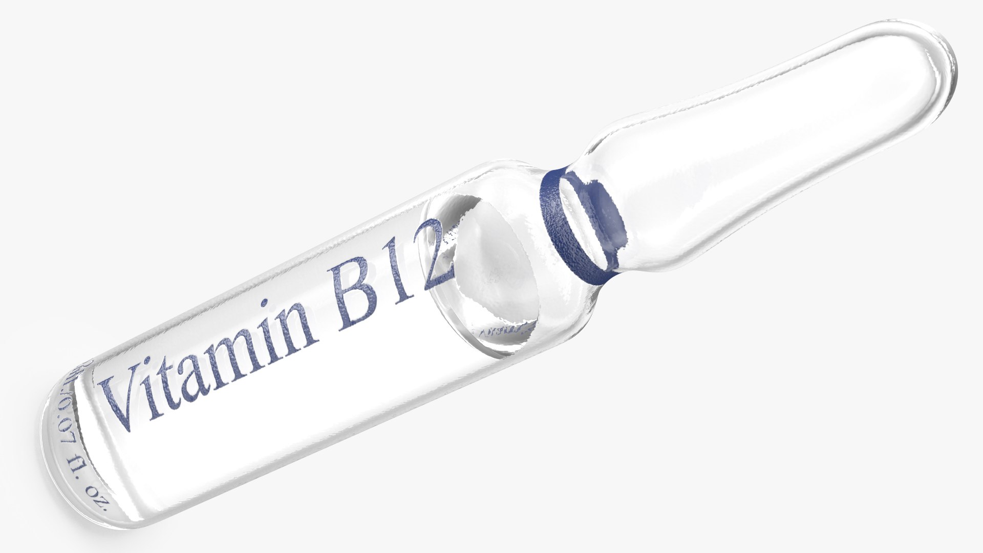 Vitamin B12 Cyanocobalamin 2ml Ampoule 3D model preview