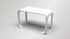 Futuristic White Work Desk Low-poly
