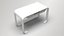 Futuristic White Work Desk Low-poly