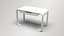 Futuristic White Work Desk Low-poly
