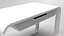 Futuristic White Work Desk Low-poly
