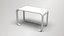 Futuristic White Work Desk Low-poly