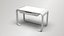 Futuristic White Work Desk Low-poly