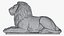 Stone Lion Sculpture 2 Scan