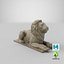 Stone Lion Sculpture 2 Scan