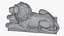 Stone Lion Sculpture 2 Scan