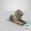 Stone Lion Sculpture 2 Scan