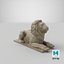 Stone Lion Sculpture 2 Scan