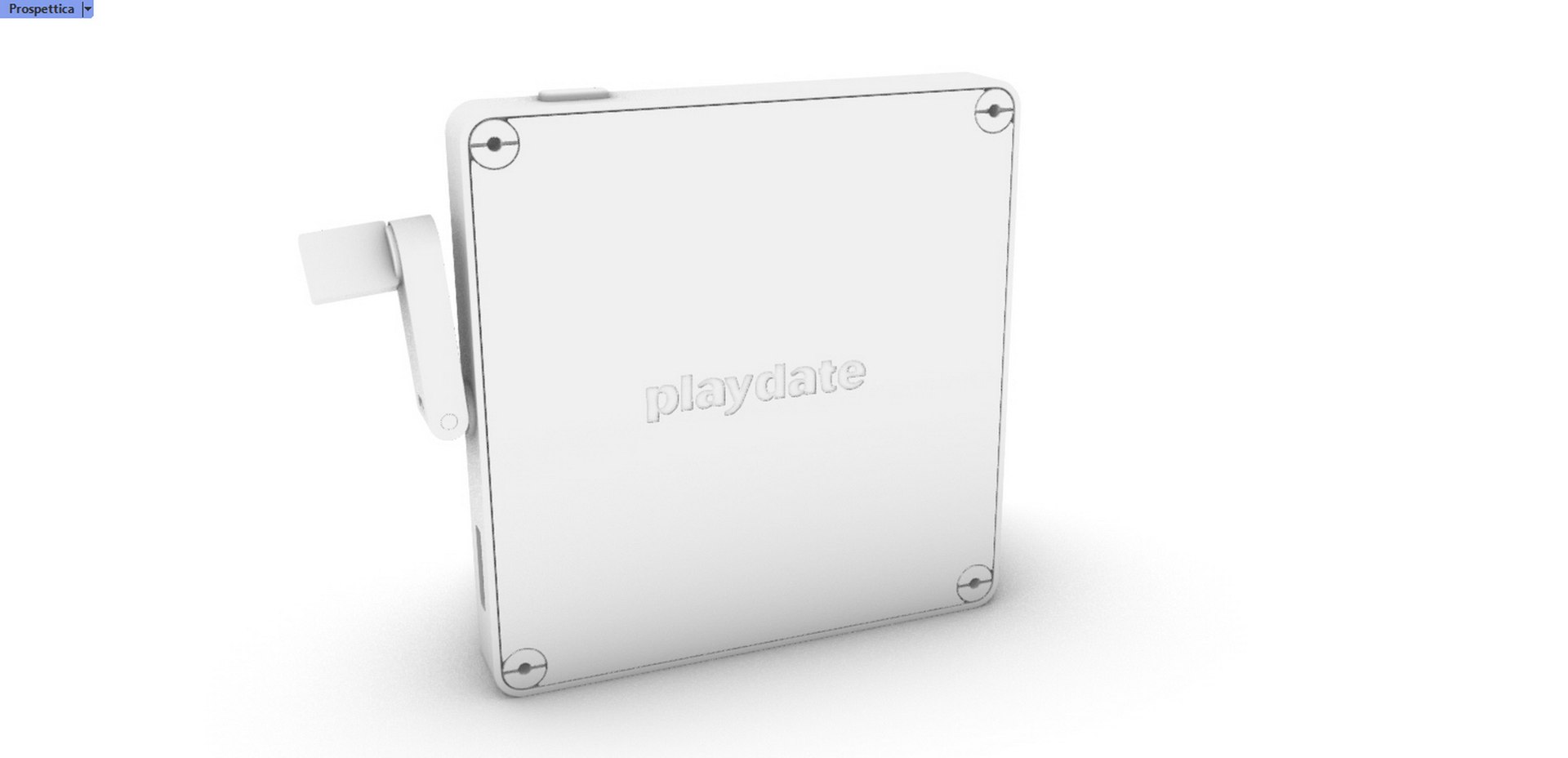 Playdate Game console 3D model - TurboSquid 1886631