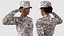 3D model black female soldier military