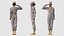 3D model black female soldier military