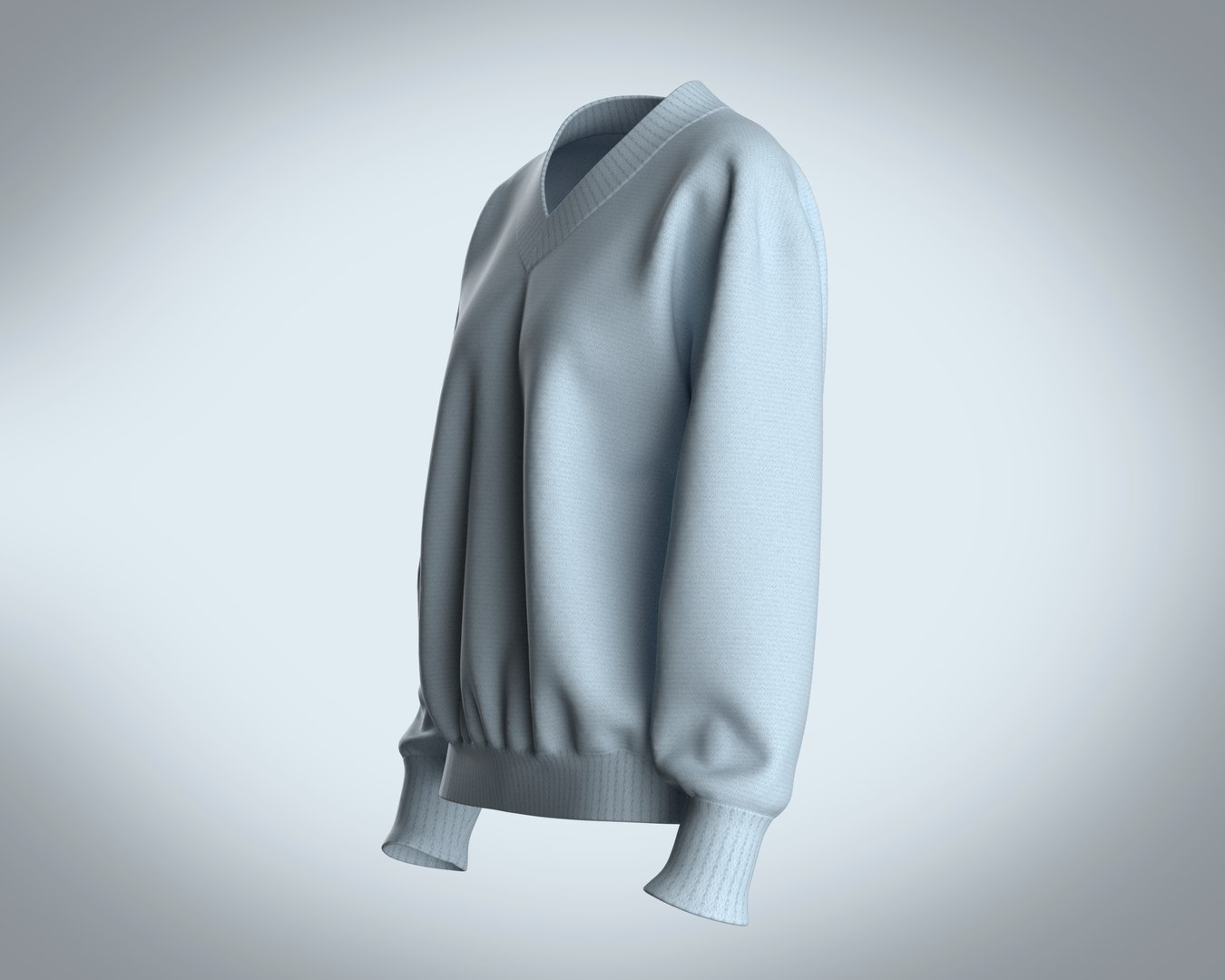 Girls Sweater-Blue 3D Model - TurboSquid 2117570