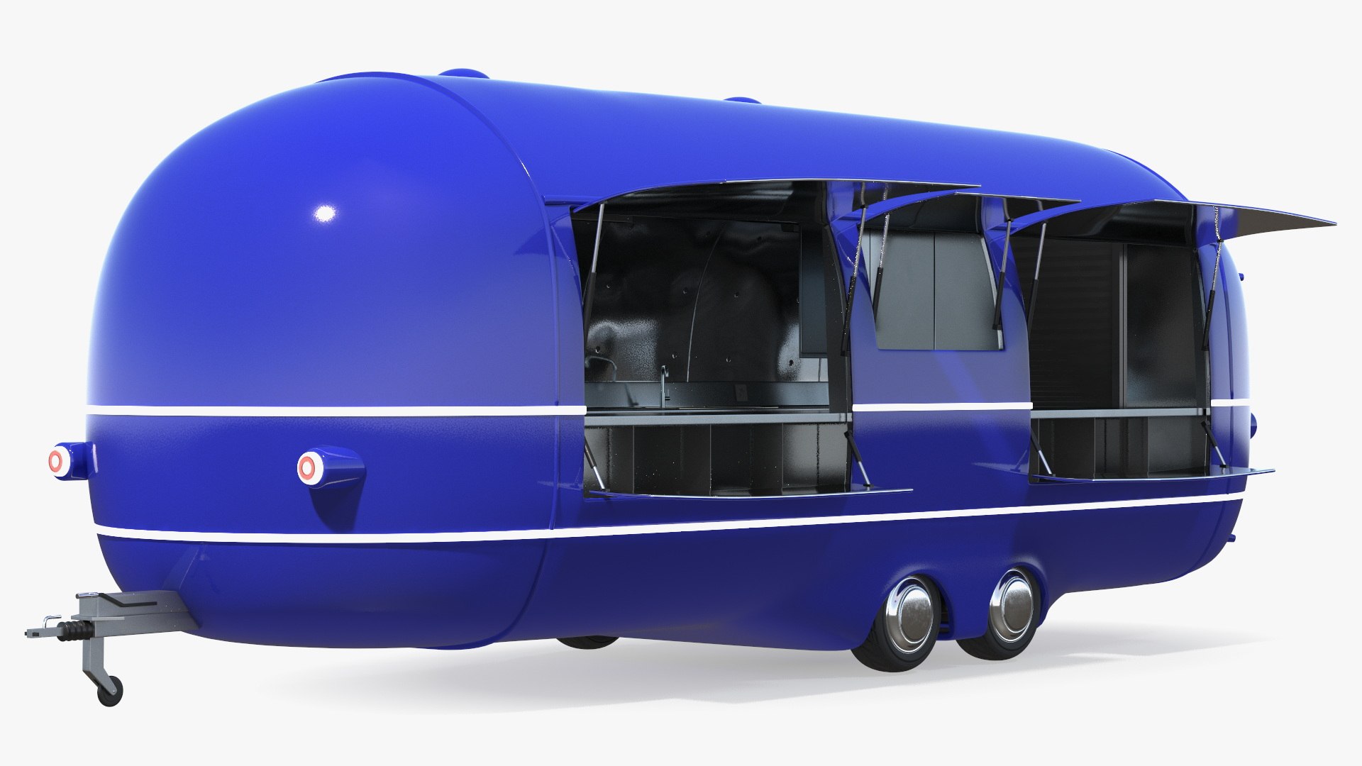 3D Model Catering Truck Blue - TurboSquid 2062996