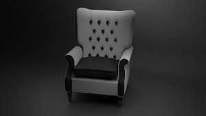 3D model furnishing sofa