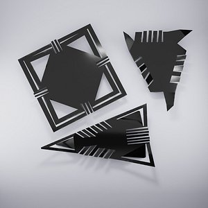 Metal plates for fruits in loft style for the interior