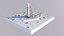 Punto di riferimento della torre dell'hotel Low Poly Burj Al Arab