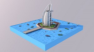 hotel tower landmark 3D model