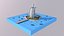 Punto di riferimento della torre dell'hotel Low Poly Burj Al Arab