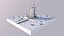 Punto di riferimento della torre dell'hotel Low Poly Burj Al Arab