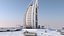 Punto di riferimento della torre dell'hotel Low Poly Burj Al Arab