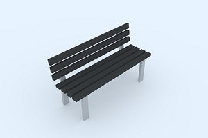 3D park bench 8 model